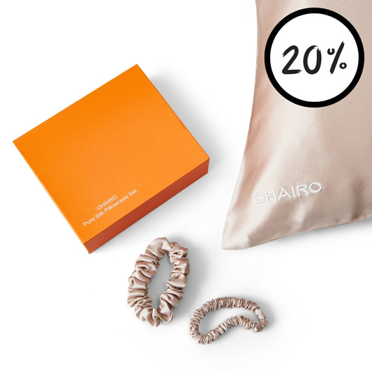 CHAMPAGNE SILK PILLOW SET