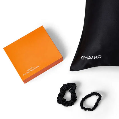 Black Silk Pillowcase Set